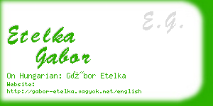 etelka gabor business card